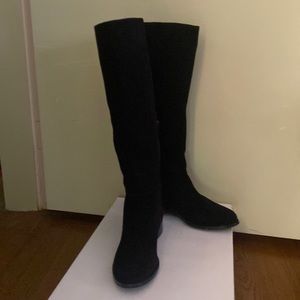 Barneys New York Tall black suede leather boots